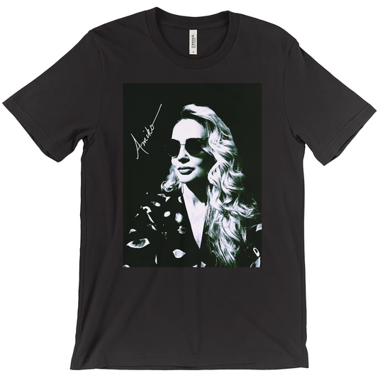 Amiko Graphic Art Self-Portrait Black Noir Tee