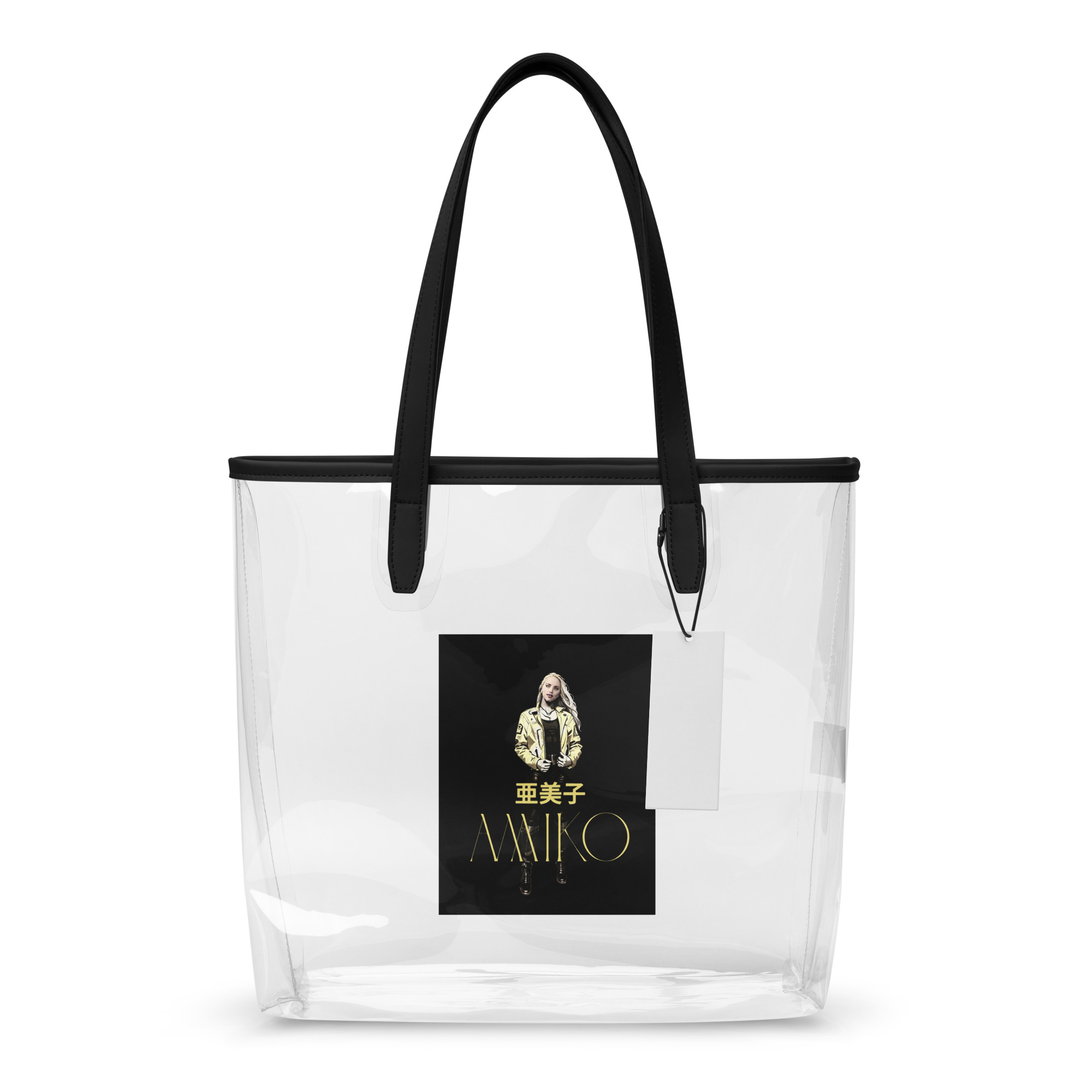clear-tote-bag-one-size-front-6a77c30d8234d.jpg Amiko Japan Origin Story "Cyberpunk Anime" Style Clear Tote - Image 1
