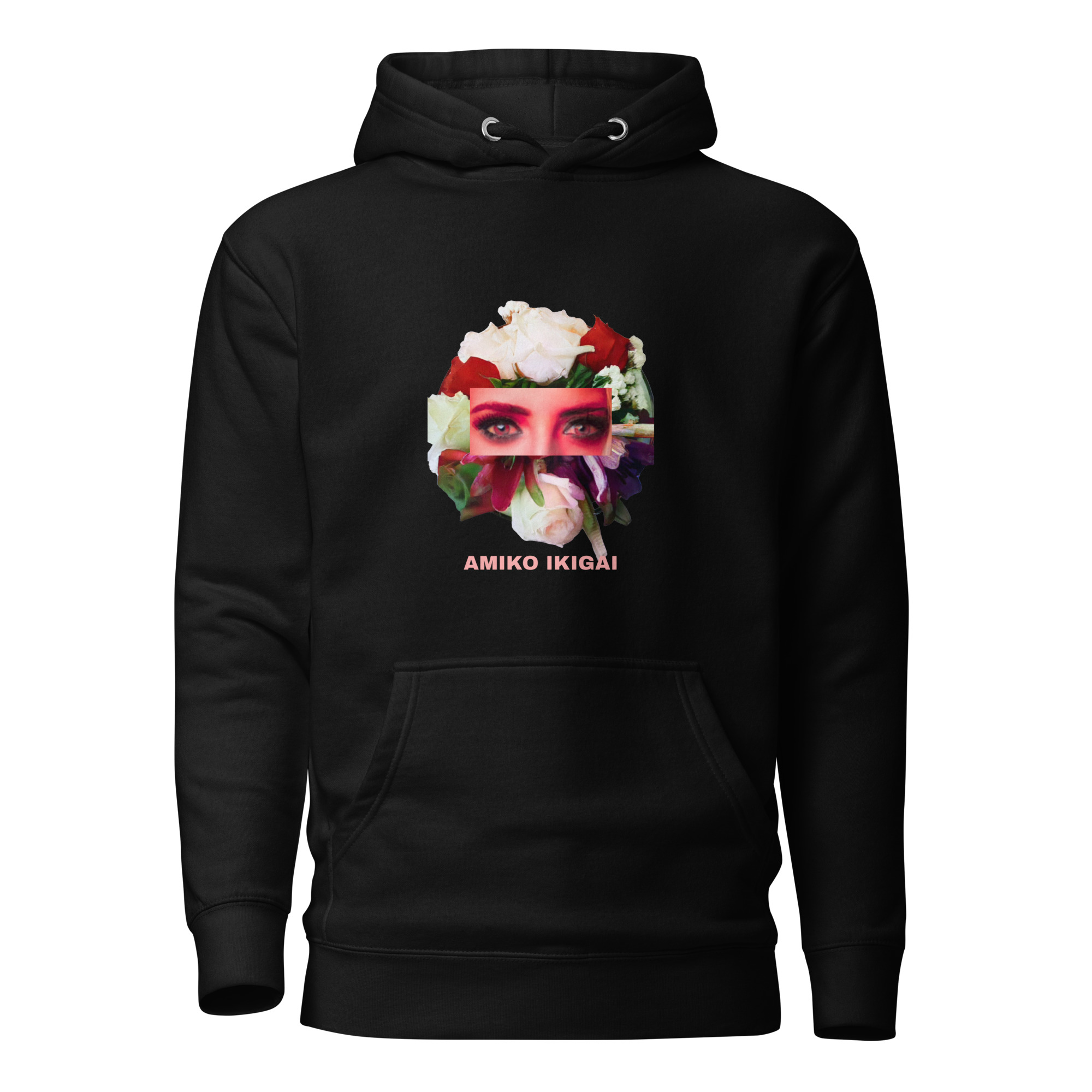 unisex-premium-pullover-hoodie-black-front-6a7dc4c8d0dc8.jpg Amiko Ikigai Hoodie Sweatshirt - Image 1
