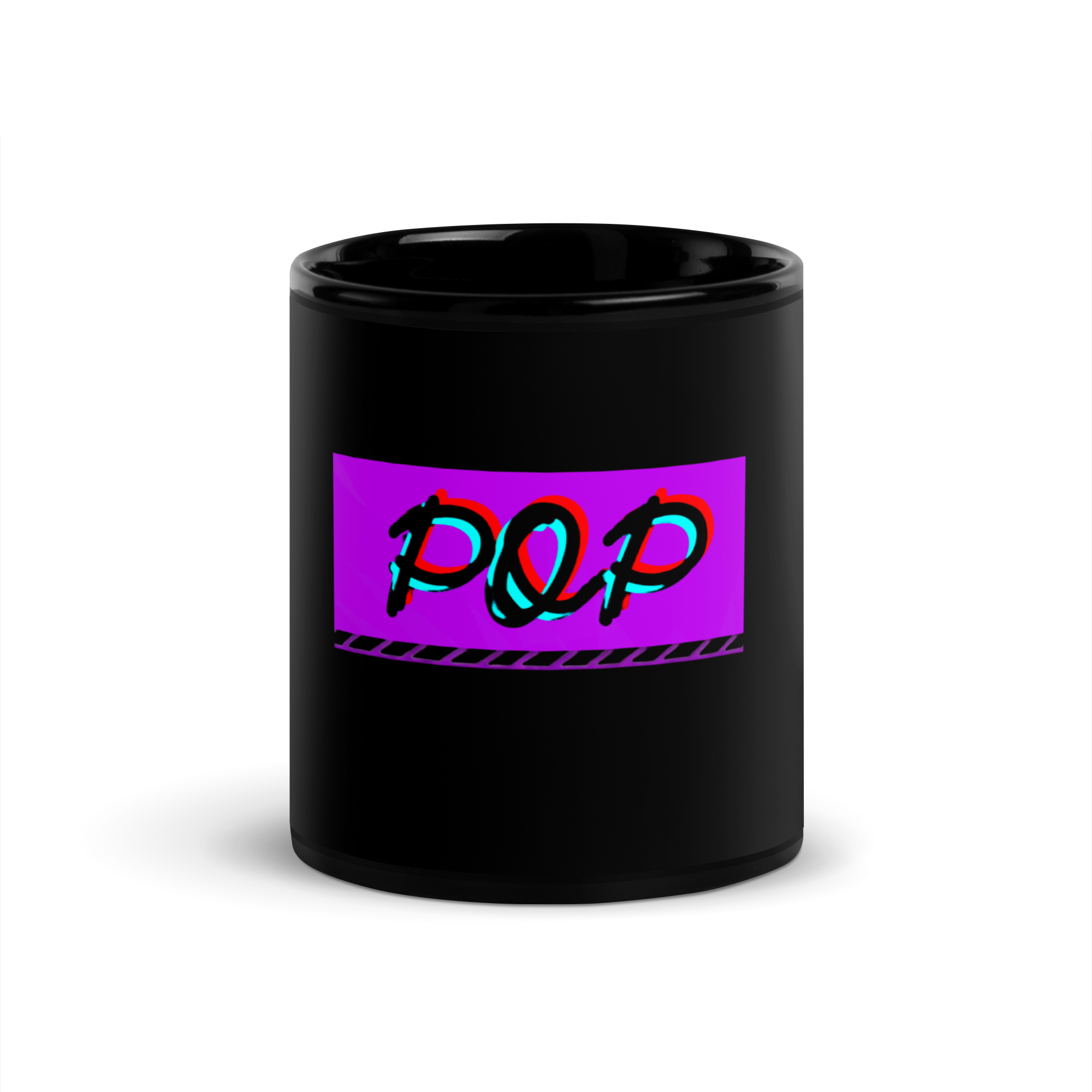 black-glossy-mug-black-11-oz-front-6a96ab6be09a5.png Amiko "Principle of Play" Pop Coffee Mug - Image 1