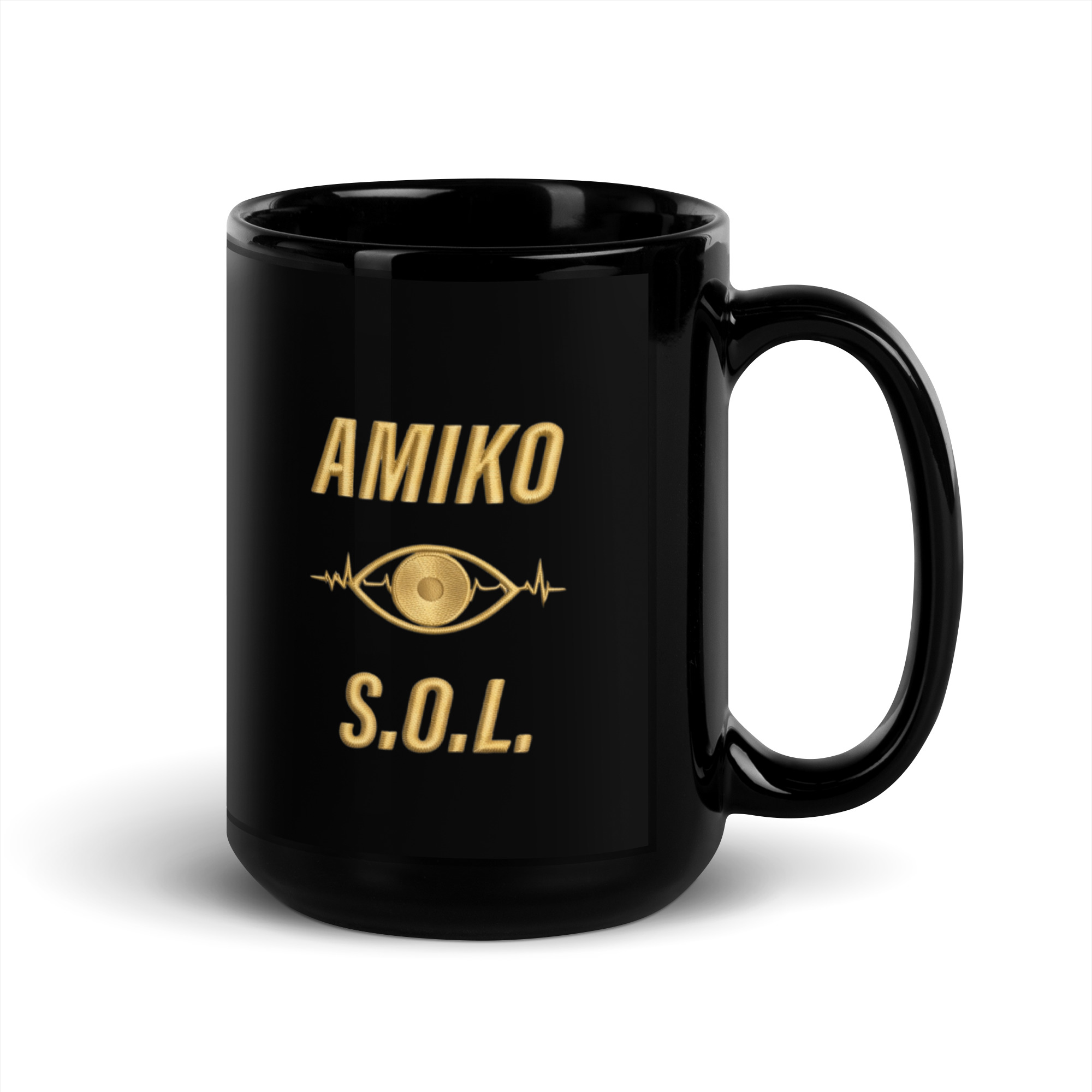black-glossy-mug-black-15-oz-handle-on-right-6a9c8317ea157.jpg Amiko S.O.L.// Vital Signs Coffee Mug - Image 1
