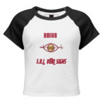 Amiko S.O.L.//Vital Signs Streetwear Micro Rib Raglan Baby Tee